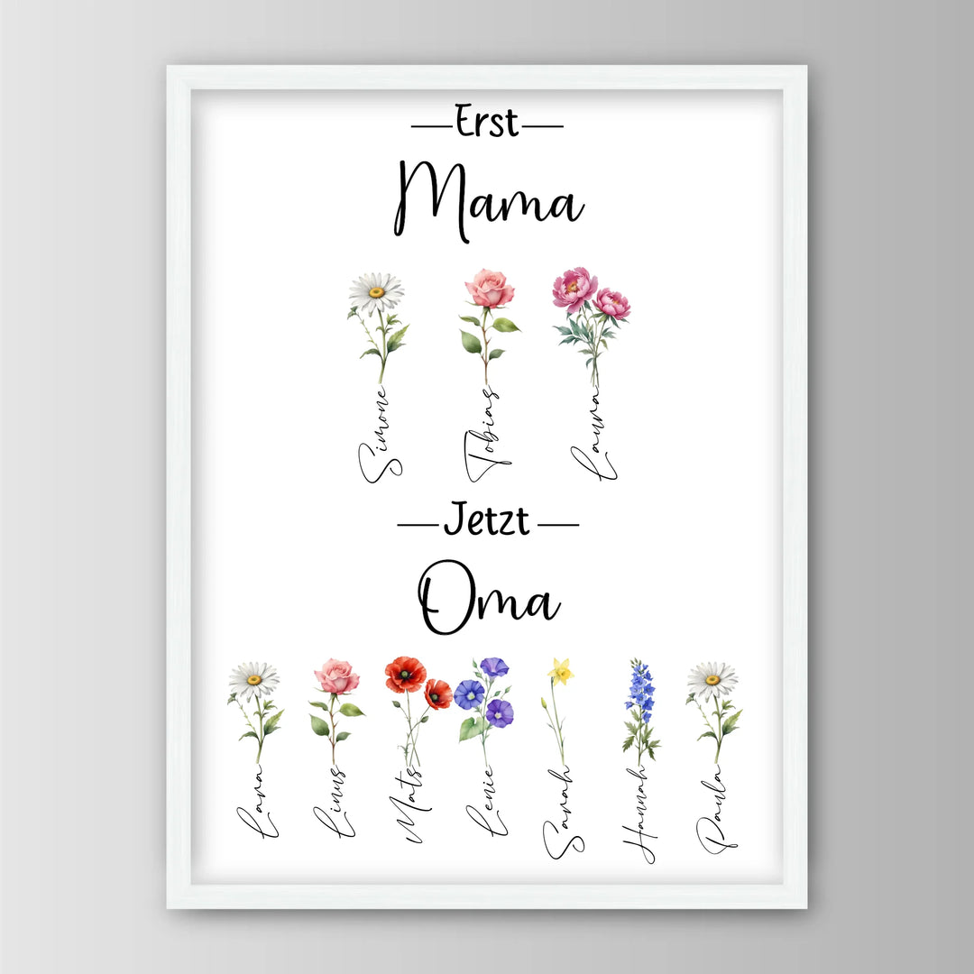 Erst Mama, jetzt Oma - Personalisiertes Poster