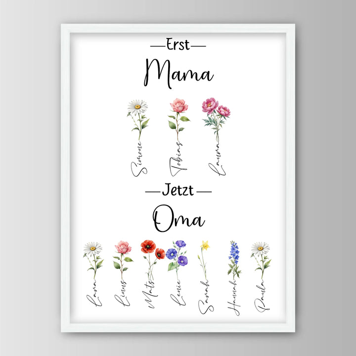 Erst Mama, jetzt Oma - Personalisiertes Poster