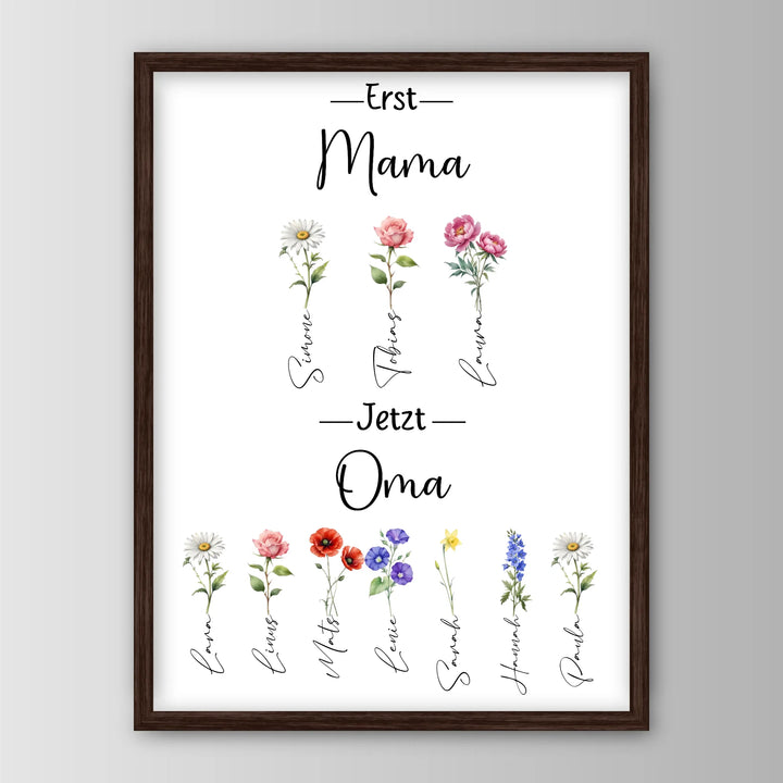 Erst Mama, jetzt Oma - Personalisiertes Poster