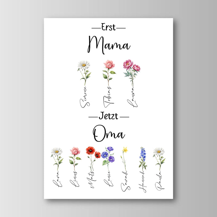 Erst Mama, jetzt Oma - Personalisiertes Poster