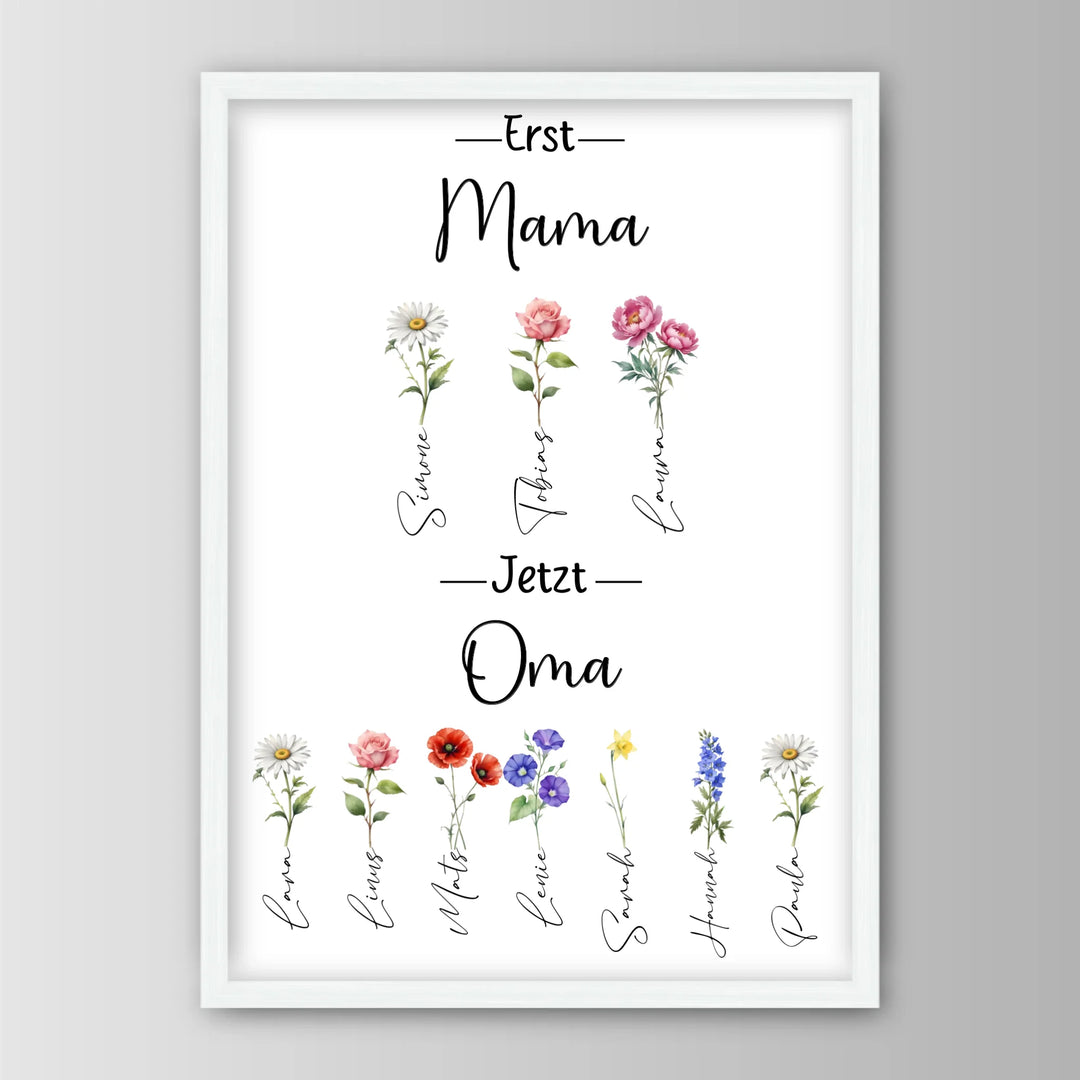Erst Mama, jetzt Oma - Personalisiertes Poster
