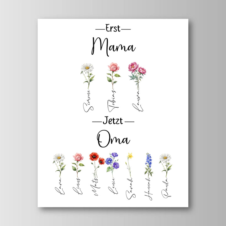 Erst Mama, jetzt Oma - Personalisiertes Poster
