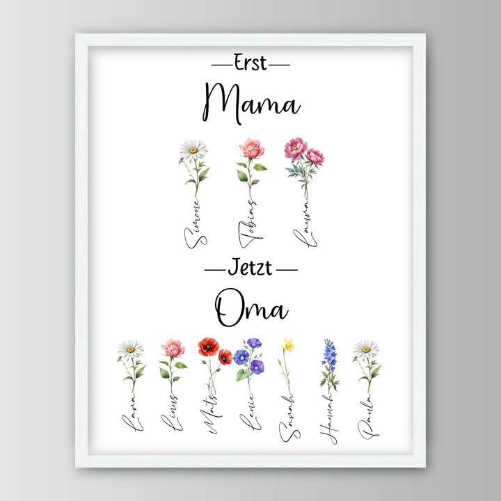 Erst Mama, jetzt Oma - Personalisiertes Poster