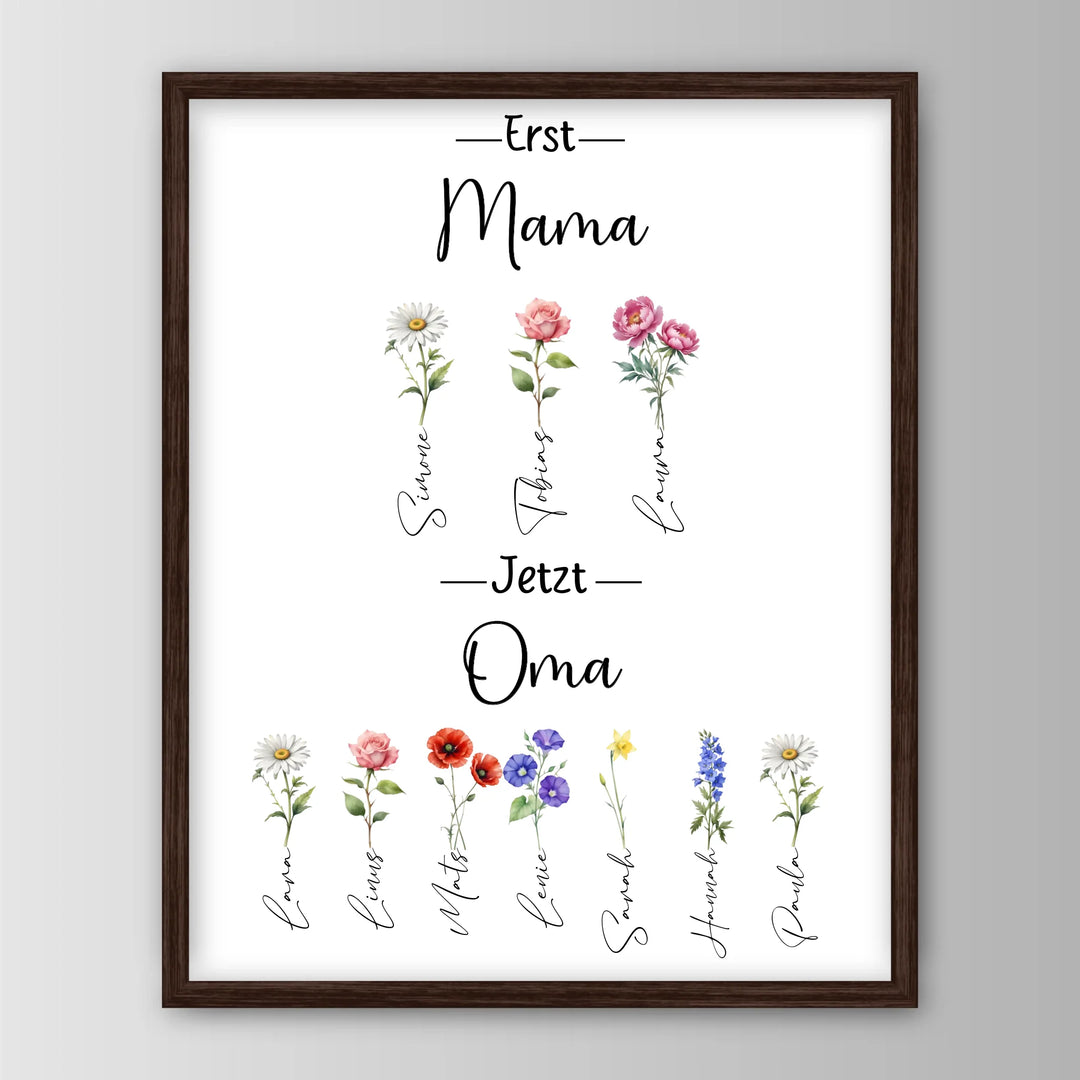 Erst Mama, jetzt Oma - Personalisiertes Poster