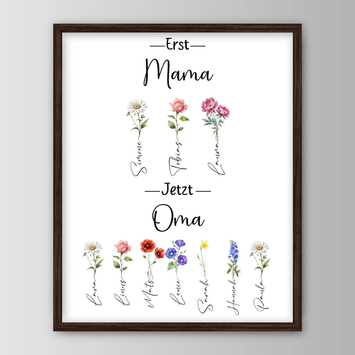 Erst Mama, jetzt Oma - Personalisiertes Poster