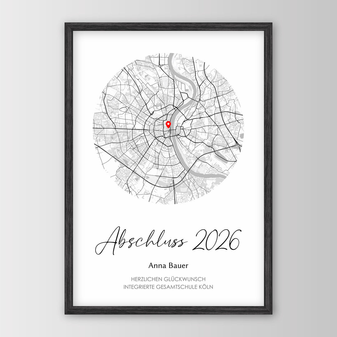 Geschenk zum Schulabschluss - Personalisiertes Poster – Poster 21x30 Schwarz